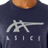 Tricou ASICS cu dungi și mânecă scurtă