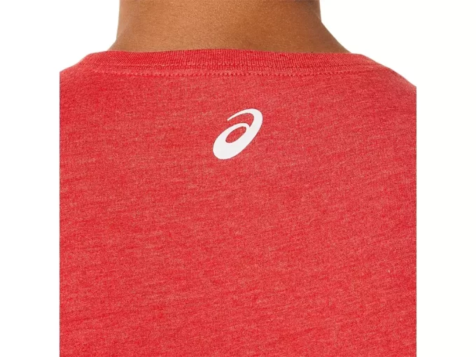 Tricou ASICS cu dungi și mânecă scurtă