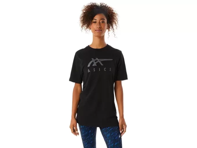 Tricou ASICS cu dungi și mânecă scurtă Tricou ASICS cu dungi și mânecă scurtă