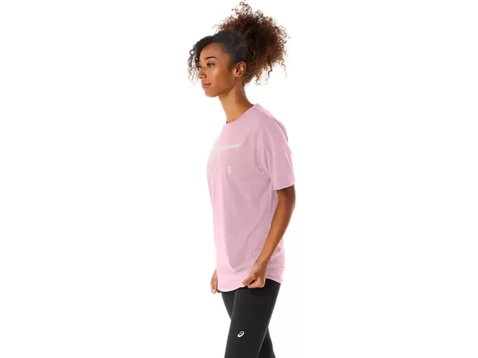 Tricou ASICS cu dungi și mânecă scurtă