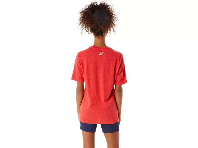 Tricou ASICS cu dungi și mânecă scurtă