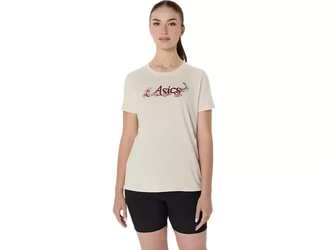 TRICOU ASICS CU MÂNECĂ SCURTĂ ȘI IMPRIMARE FLORALĂ PENTRU DAMĂ TRICOU ASICS CU MÂNECĂ SCURTĂ ȘI IMPRIMARE FLORALĂ PENTRU DAMĂ