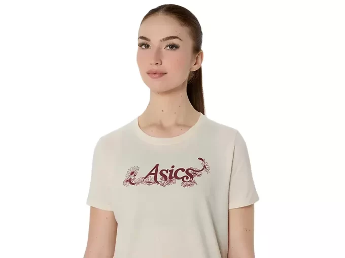 TRICOU ASICS CU MÂNECĂ SCURTĂ ȘI IMPRIMARE FLORALĂ PENTRU DAMĂ TRICOU ASICS CU MÂNECĂ SCURTĂ ȘI IMPRIMARE FLORALĂ PENTRU DAMĂ