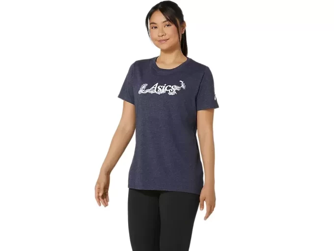 TRICOU ASICS CU MÂNECĂ SCURTĂ ȘI IMPRIMARE FLORALĂ PENTRU DAMĂ TRICOU ASICS CU MÂNECĂ SCURTĂ ȘI IMPRIMARE FLORALĂ PENTRU DAMĂ