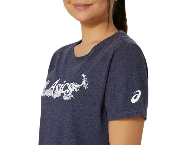 TRICOU ASICS CU MÂNECĂ SCURTĂ ȘI IMPRIMARE FLORALĂ PENTRU DAMĂ TRICOU ASICS CU MÂNECĂ SCURTĂ ȘI IMPRIMARE FLORALĂ PENTRU DAMĂ