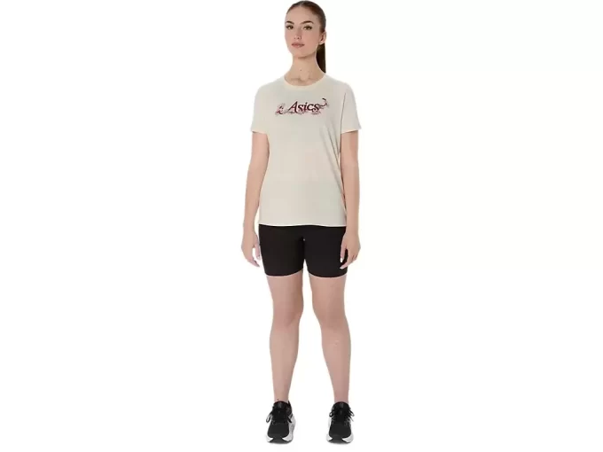 TRICOU ASICS CU MÂNECĂ SCURTĂ ȘI IMPRIMARE FLORALĂ PENTRU DAMĂ TRICOU ASICS CU MÂNECĂ SCURTĂ ȘI IMPRIMARE FLORALĂ PENTRU DAMĂ