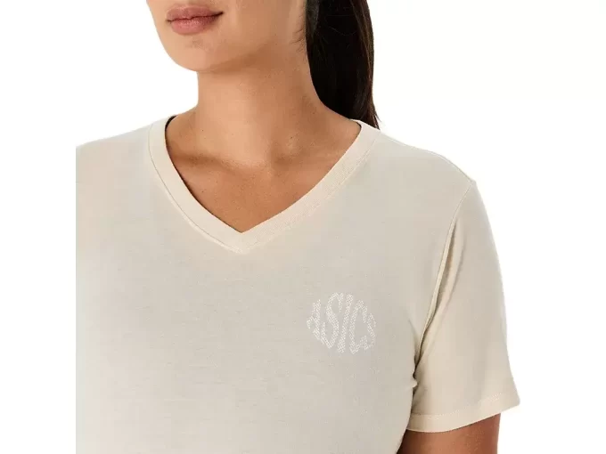 TRICOU ASICS NATURE CU GOLET ÎN V ȘI MÂNECĂ SCURTĂ PENTRU DAMĂ TRICOU ASICS NATURE CU GOLET ÎN V ȘI MÂNECĂ SCURTĂ PENTRU DAMĂ