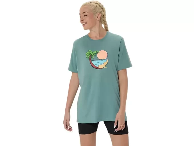 TRICOU UNISEX ASICS PALM IN THE SUN CU MÂNECĂ SCURTĂ TRICOU UNISEX ASICS PALM IN THE SUN CU MÂNECĂ SCURTĂ