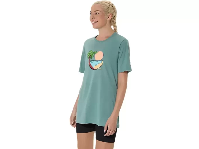 TRICOU UNISEX ASICS PALM IN THE SUN CU MÂNECĂ SCURTĂ TRICOU UNISEX ASICS PALM IN THE SUN CU MÂNECĂ SCURTĂ