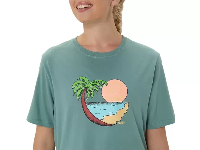 TRICOU UNISEX ASICS PALM IN THE SUN CU MÂNECĂ SCURTĂ TRICOU UNISEX ASICS PALM IN THE SUN CU MÂNECĂ SCURTĂ
